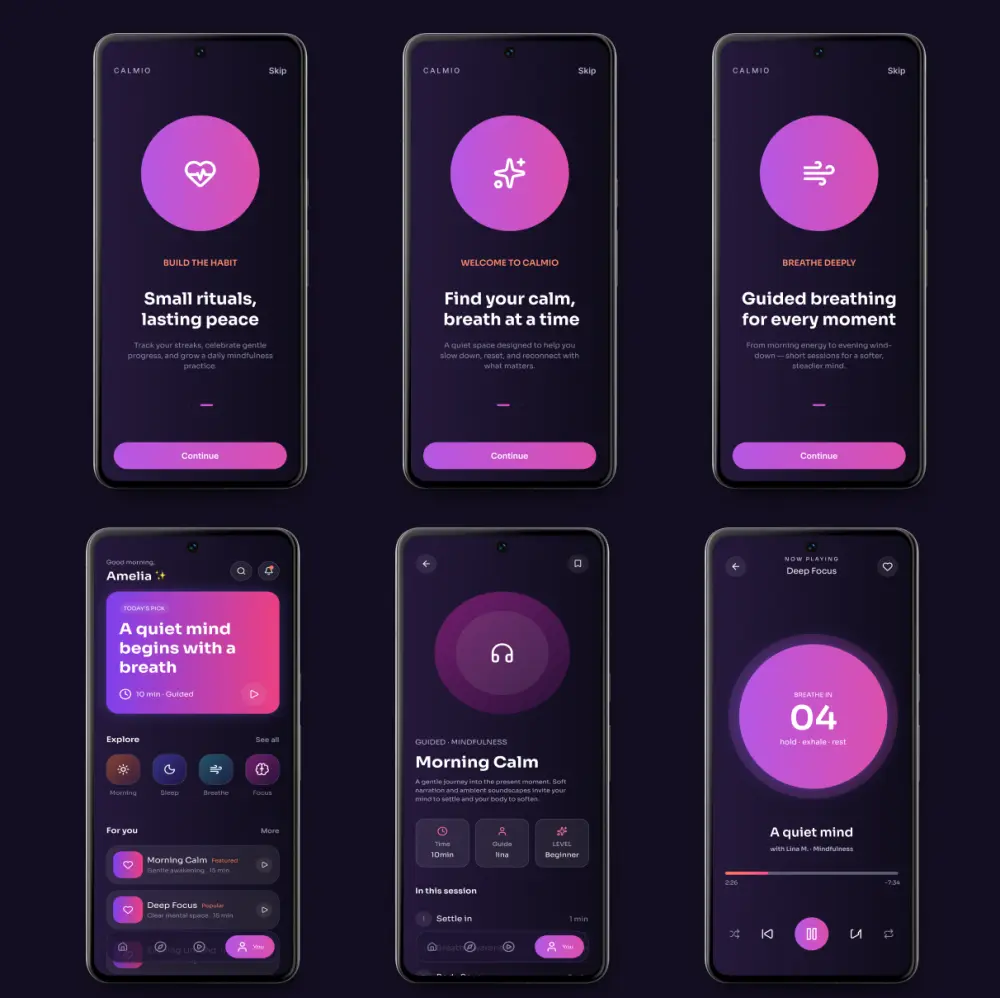 تصميم واجهات تطبيقات موبايل احترافية UI/UX بشكل عصري وجذاب