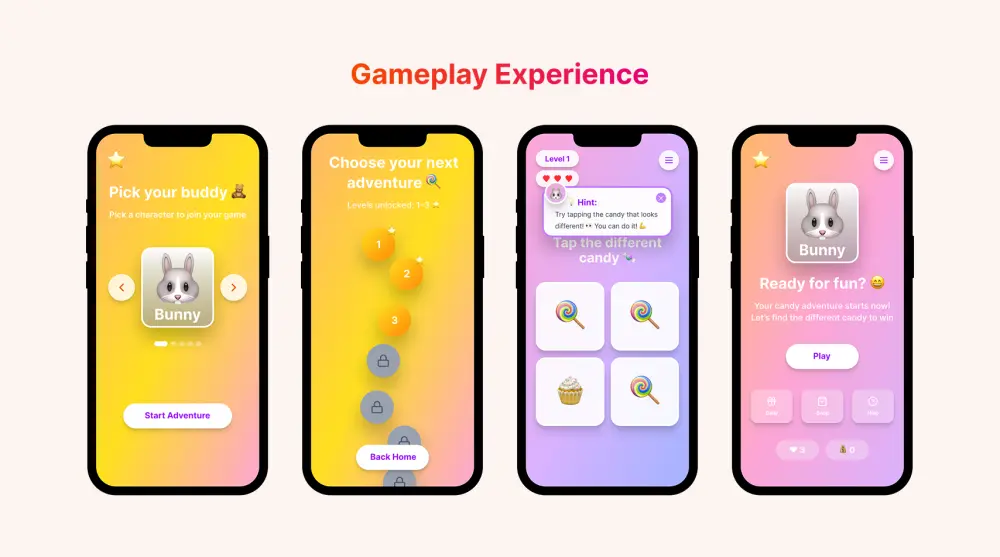 تصميم واجهات ألعاب موبايل احترافية UI/UX بطريقة جذابة