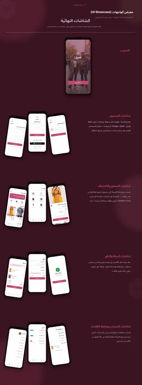 تصميم تطبيق موبايل احترافي UI/UX باستخدام Figma مع تجربة مستخدم مميزة