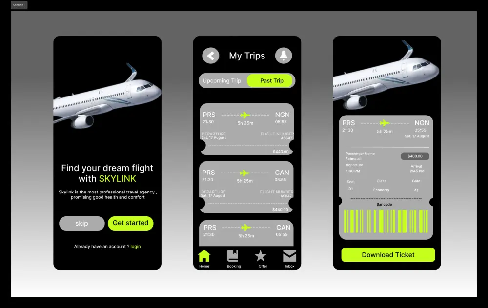تصميم واجهة مستخدم لتطبيق
