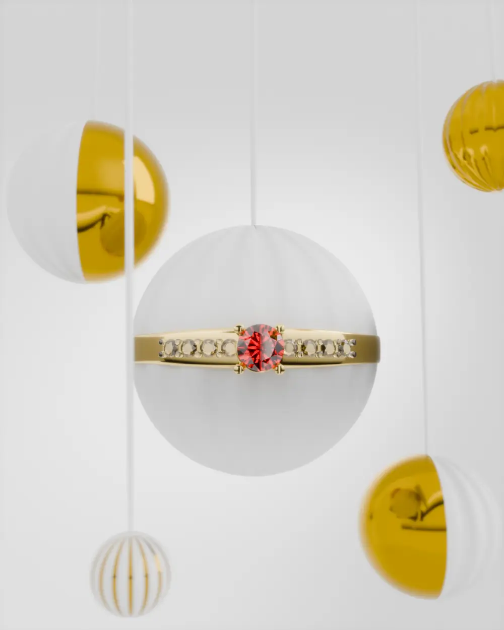 تصميم ورندر 3D فاخر وواقعي لقطعة مجوهرات أو إكسسوار واحدة، بشكل يُبرز تفاصيلها الدقيقة ولمساتها الراقية، لتظهر بأفضل صورة ممكنة. الهدف هو عرض منتجك بطريقة احترافية تليق بالعلامات التجارية الفاخرة،