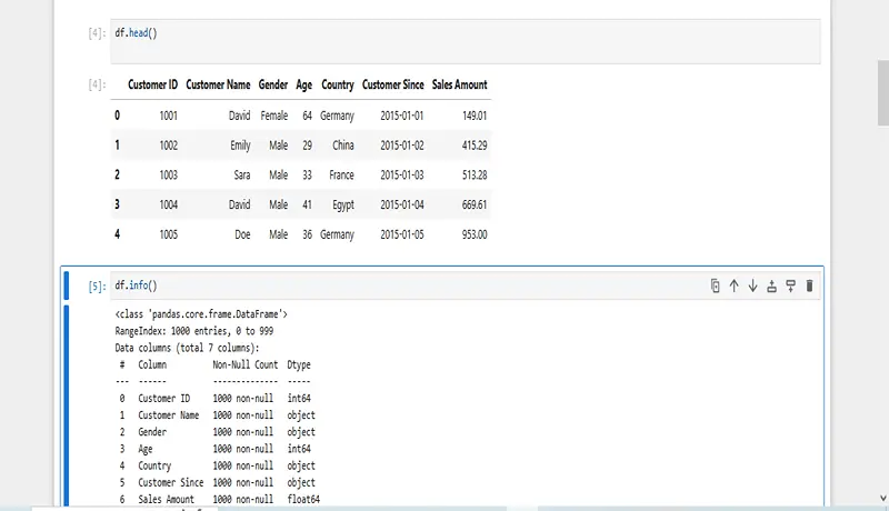 تحليل بيانات العملاء والمبيعات باستخدام Python و Jupyter Notbook