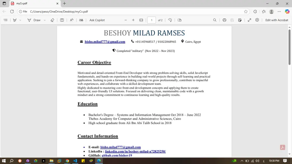 كتابة سيرة ذاتية احترافية Professional CV توافق نظام ATS