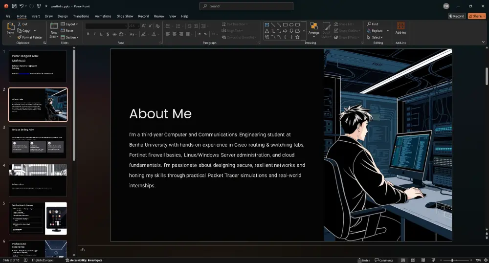 أُنشئ سيرة ذاتية و بورتفوليو احترافي