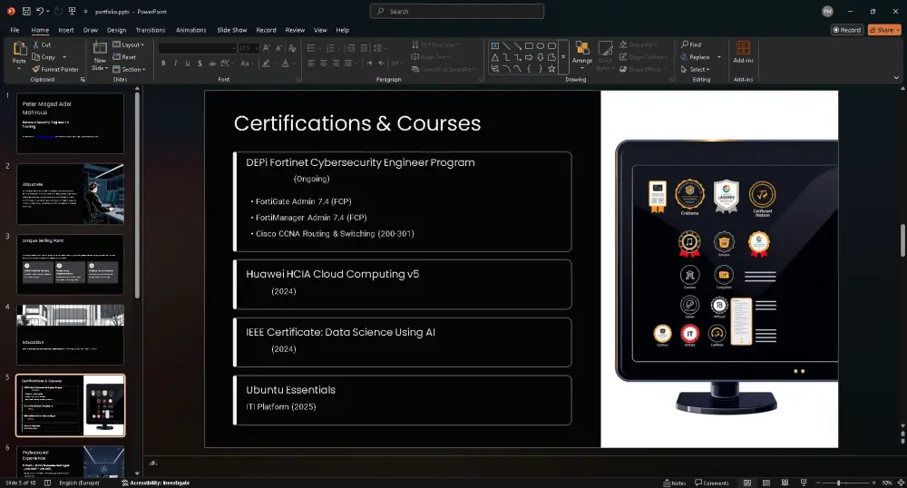 أُنشئ سيرة ذاتية و بورتفوليو احترافي