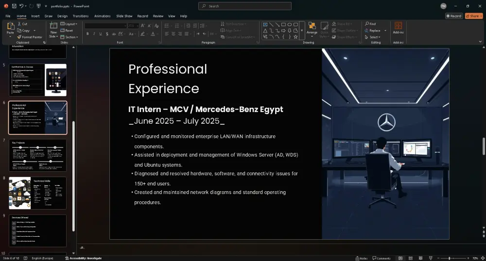 أُنشئ سيرة ذاتية و بورتفوليو احترافي