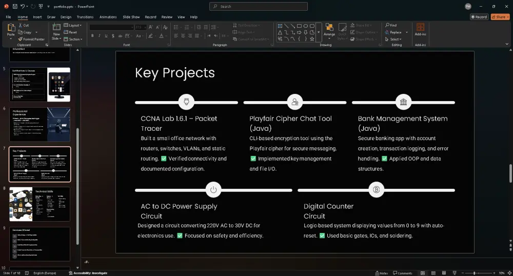 أُنشئ سيرة ذاتية و بورتفوليو احترافي