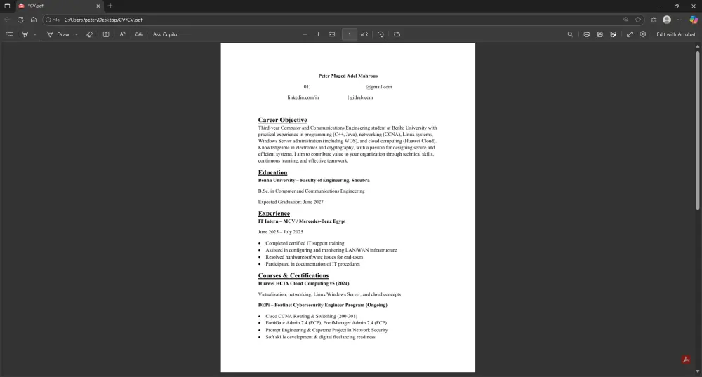 أُنشئ سيرة ذاتية و بورتفوليو احترافي