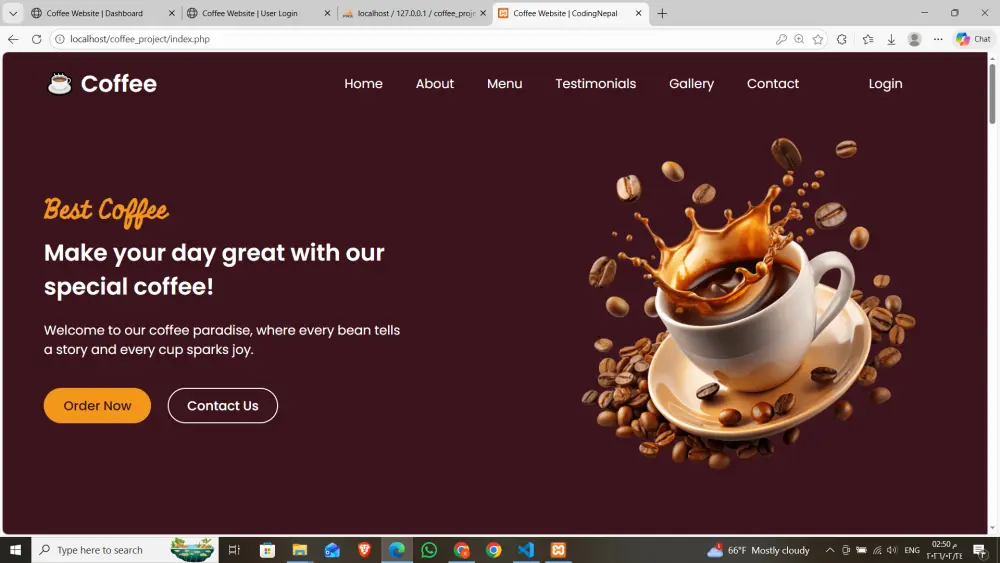 تصميم واجهة موقع ويب بسيطة باستخدام HTML & CSS