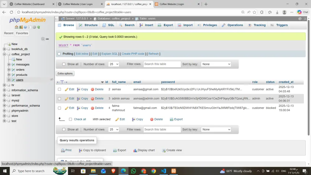 Dashboard + Backend (PHP + MySQL)
