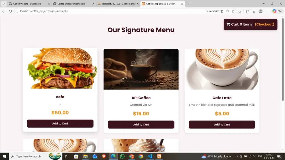 تصميم موقع ويب صغير مع Backend بسيط