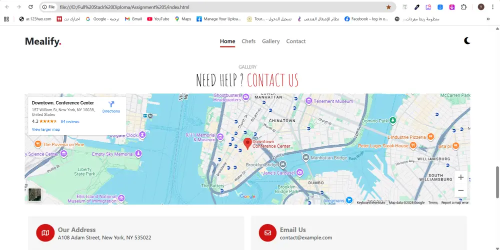 إنشاء صفحة هبوط بشكل احترافى باستخدام HTML,CSS,Javascript,Bootstrap