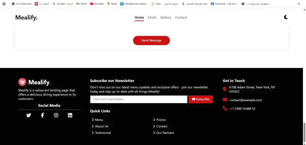 إنشاء صفحة هبوط بشكل احترافى باستخدام HTML,CSS,Javascript,Bootstrap