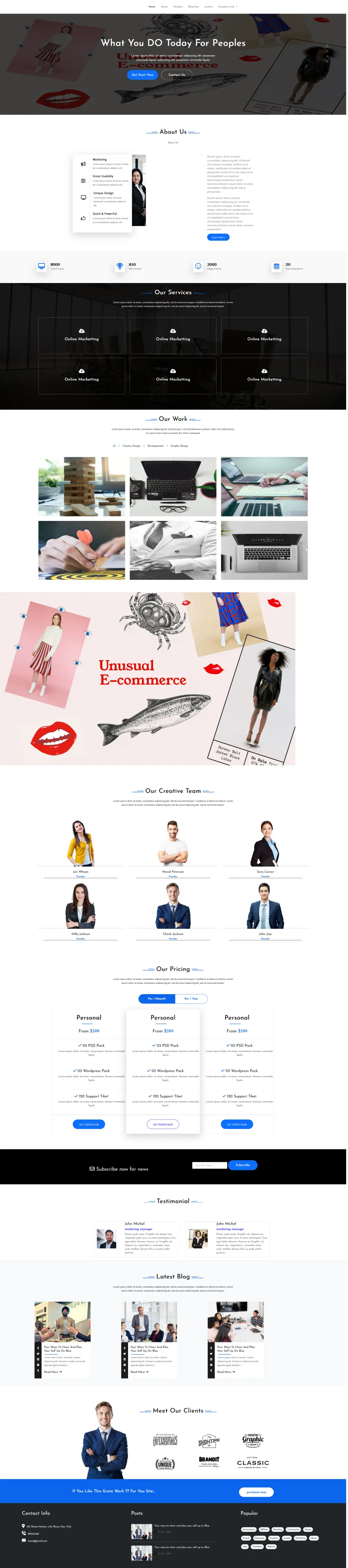 تصميم Landing Page احترافيه