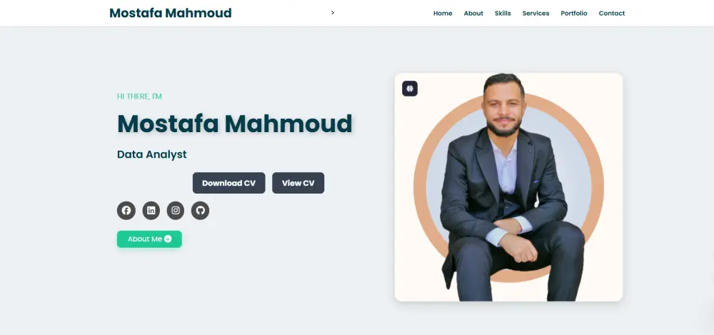تصميم Portfolios احترافية بـ HTML, CSS, JavaScript