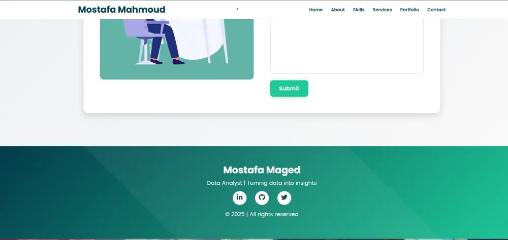 تصميم Portfolios احترافية بـ HTML, CSS, JavaScript
