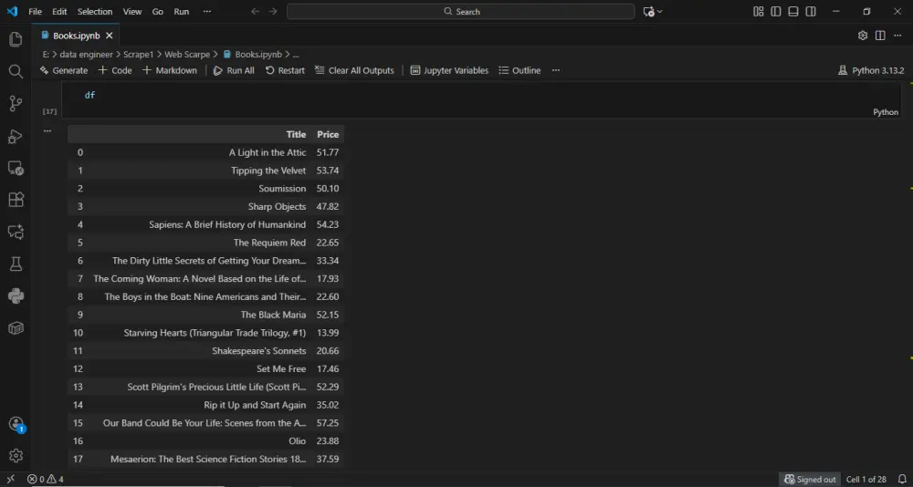 خدمة استخراج البيانات من المواقع الإلكترونية (Web Scraping)