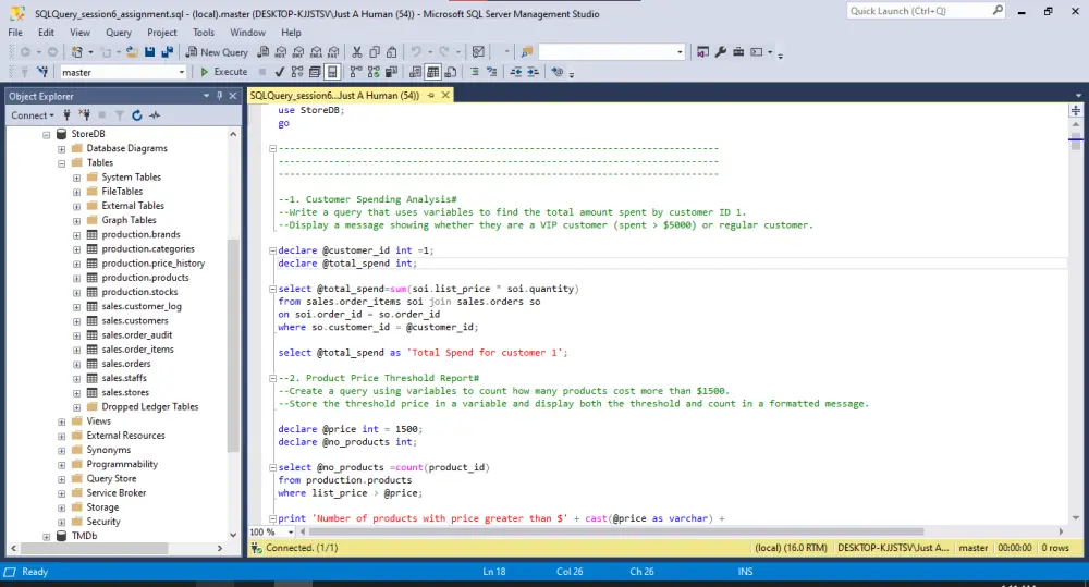 تصميم قاعدة بيانات مع ERD وMapping باستخدام SQL Server