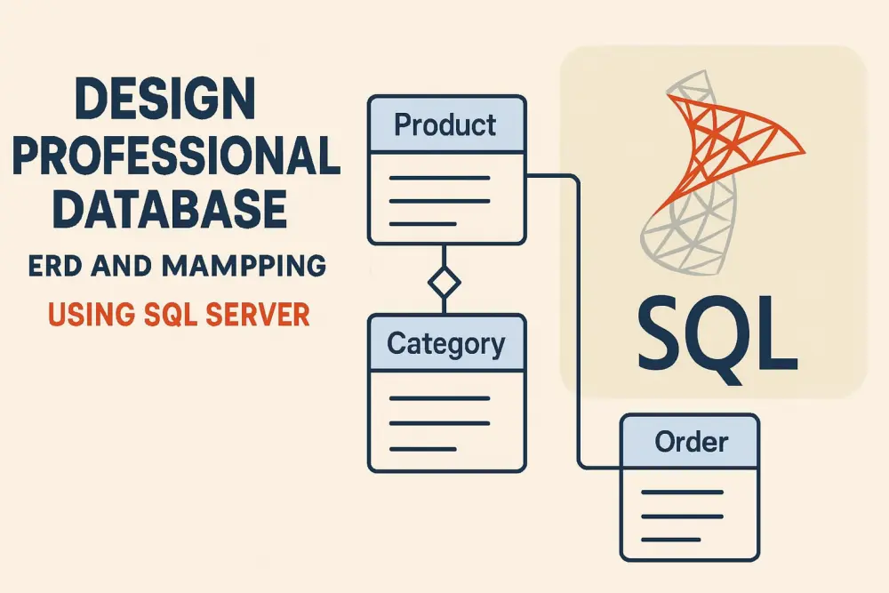 تصميم قاعدة بيانات مع ERD وMapping باستخدام SQL Server