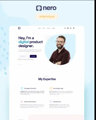 تصميم موقع سيرة ذاتية || portfolio website