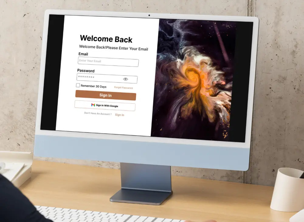 تصميم واجهة لتطبيق موبايل او ويب مكون من شاشة واحدة او صفحتين للمواقع
