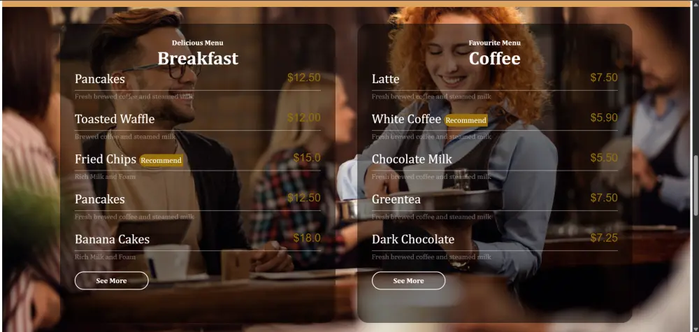سوف اقوم بعمل موقع لكافيه متجاوب مع جميع الاجهزة ومنظم بحيث يتيح تجربة سهلة للمستخدم
