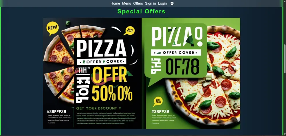 سوف اقوم بعمل موقع بيتزا متجاوب مع جميع الاجهزة ومنظم بحيث يتيح تجربة سهلة للمستخدم