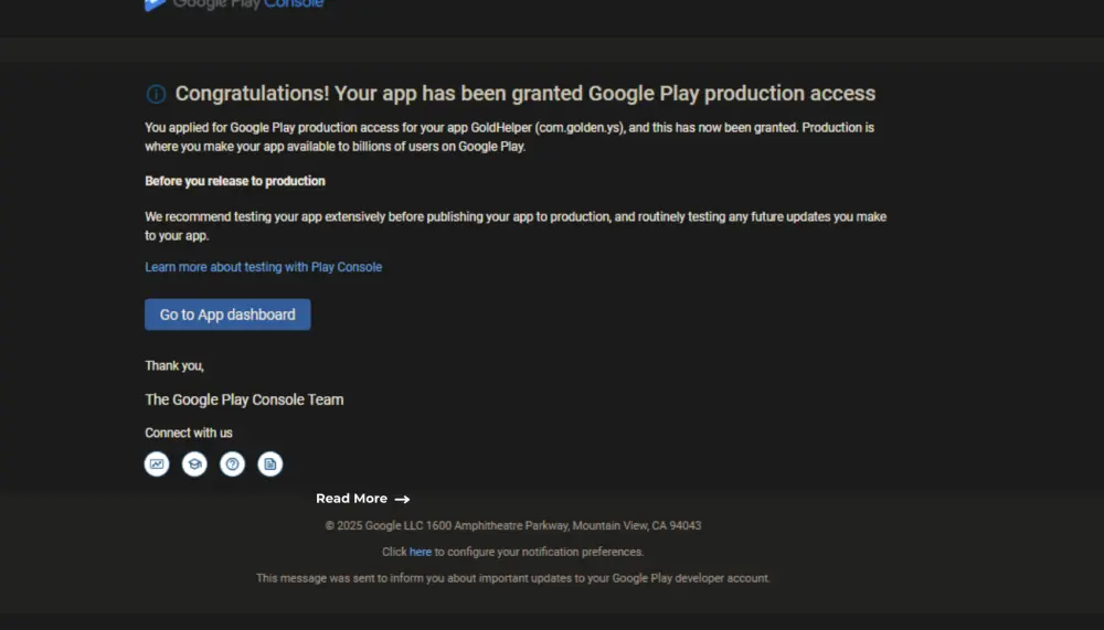 اختبار مغلق لتطبيقات جوجل بلاى وتفعيل إذن الاصدار العلنى