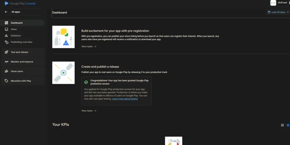 الاختبار المغلق – اجتياز ناجح لتجربة Google Play عبر 12 مختبِر حقيقي للتطبيق لمدة 14 يومًا.