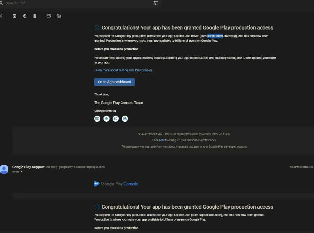 الاختبار المغلق – اجتياز ناجح لتجربة Google Play عبر 12 مختبِر حقيقي للتطبيق لمدة 14 يومًا.