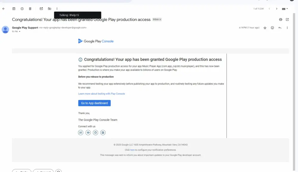 الاختبار المغلق – اجتياز ناجح لتجربة Google Play عبر 12 مختبِر حقيقي للتطبيق لمدة 14 يومًا.