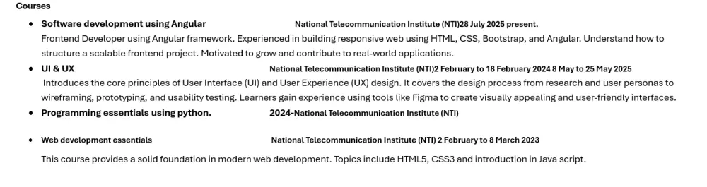 سيرة ذاتية تتوافق مع نظام ATS