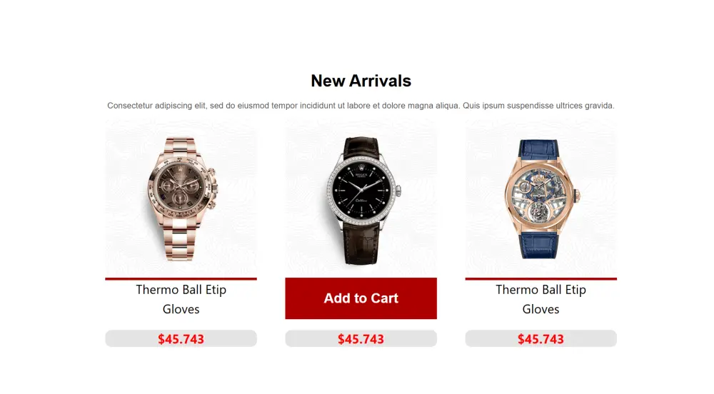 موقع تجارة إلكترونية حديث للساعات