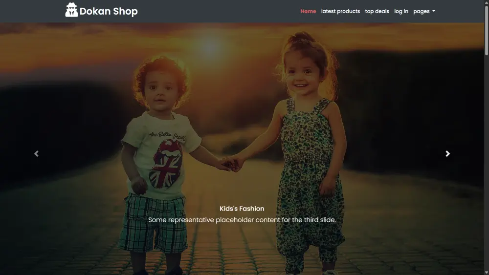 موقع تجارة إلكترونية حديث للملابس