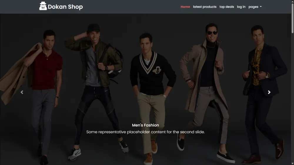 موقع تجارة إلكترونية حديث للملابس