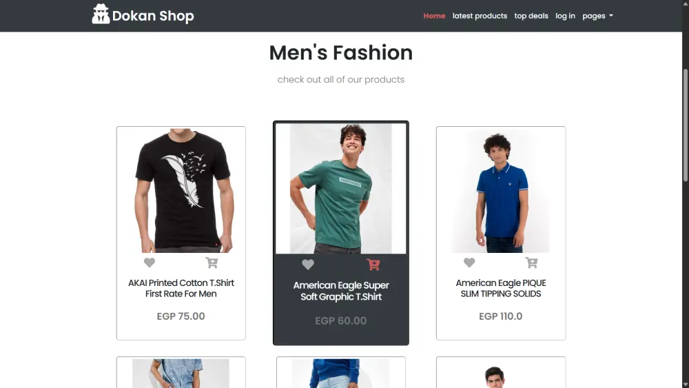 موقع تجارة إلكترونية حديث للملابس