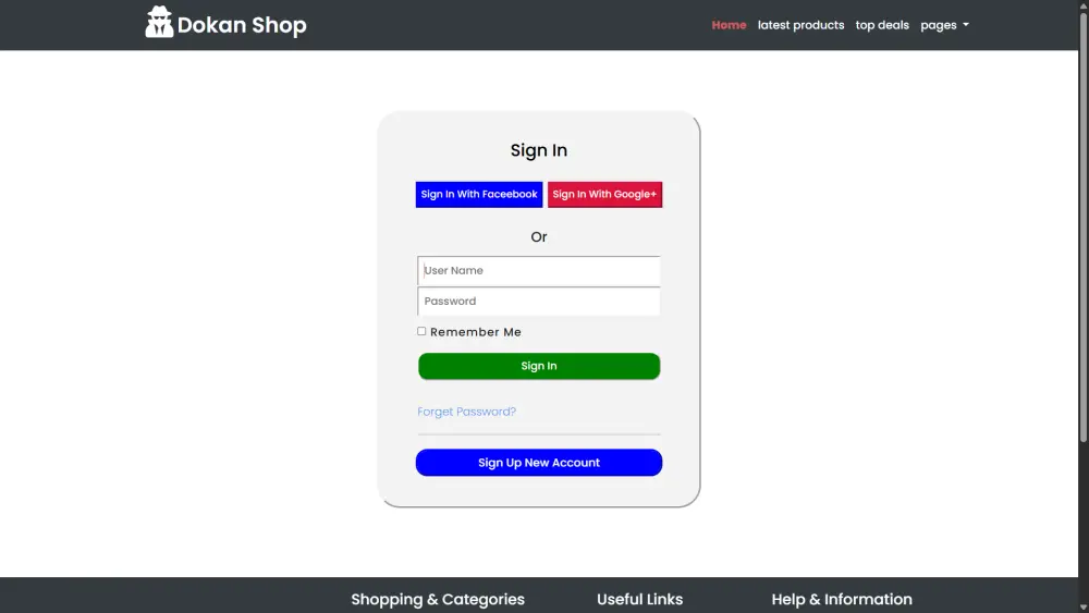 موقع تجارة إلكترونية حديث للملابس