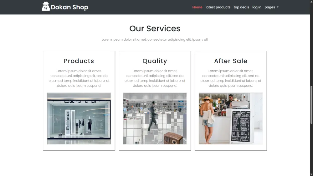 موقع تجارة إلكترونية حديث للملابس