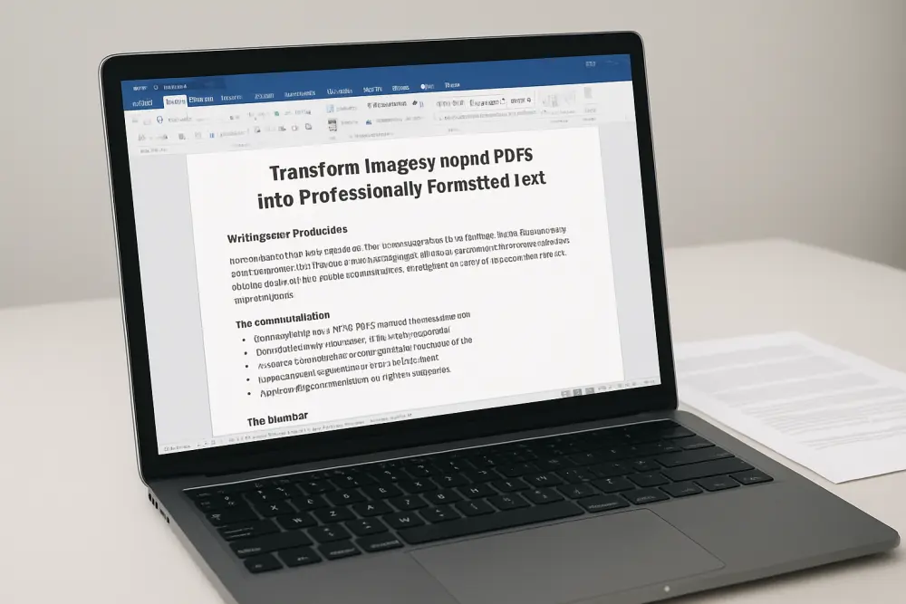 تحويل الصور وملفات PDF إلى نصوص مكتوبة ومنسقة باحترافية