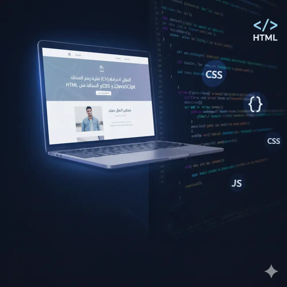 إنشاء سيرة ذاتية (CV) احترافية بتصميم موقع شخصي باستخدام HTML وCSS وJavaScript
