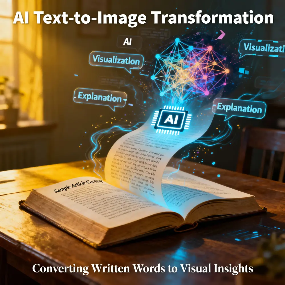 تحويل النصوص إلى صور إيضاحية للمقالات والكتب بالذكاء الاصطناعي