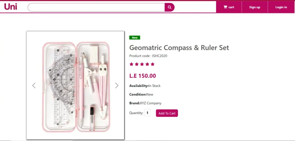 موقع E-Commerce مكون من الصفحة الرئيسية وصفحة المنتجات باستخدام HTML, CSS, JavaScript, و Bootstrap بتصميم متجاوب يعمل على جميع الأجهزة (كمبيوتر، تابلت، وموبايل).