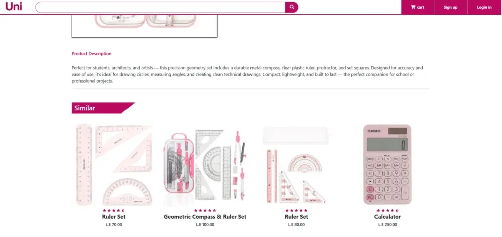 موقع E-Commerce مكون من الصفحة الرئيسية وصفحة المنتجات باستخدام HTML, CSS, JavaScript, و Bootstrap بتصميم متجاوب يعمل على جميع الأجهزة (كمبيوتر، تابلت، وموبايل).