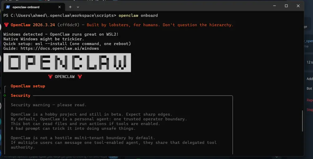 سأقوم بتثبيت OpenClaw وإعداد الأتمتة لك خطوة بخطوة