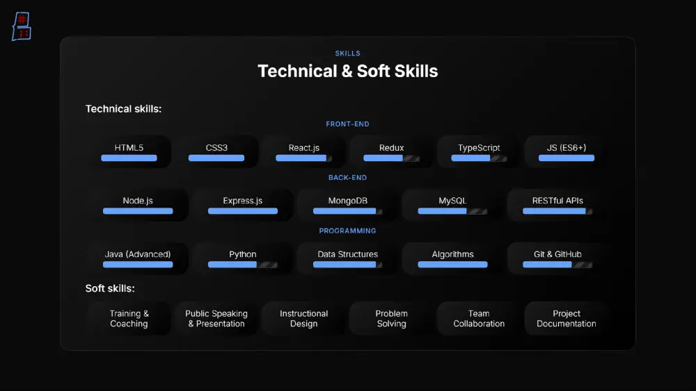 تصميم موقع ملف شخصي بورتفوليو Portfolio