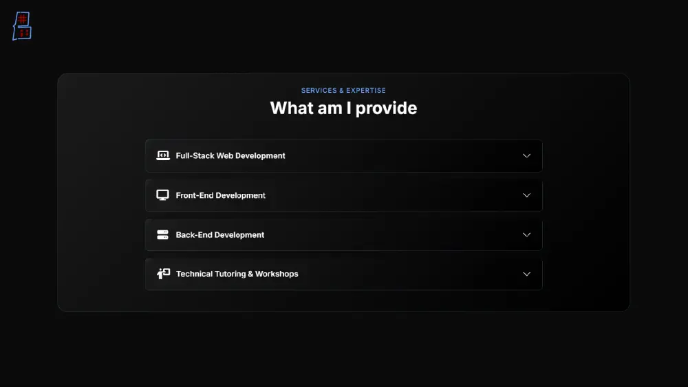تصميم موقع ملف شخصي بورتفوليو Portfolio