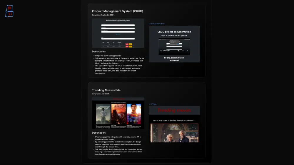 تصميم موقع ملف شخصي بورتفوليو Portfolio