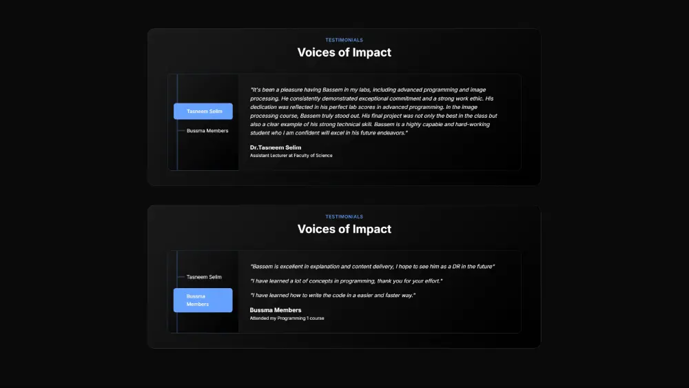 تصميم موقع ملف شخصي بورتفوليو Portfolio