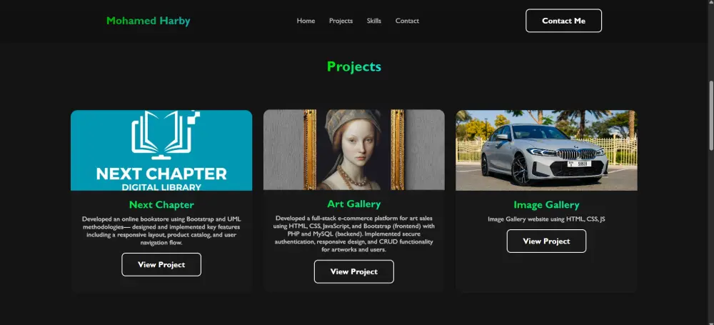 انشاء صفحة  (One Page Portfolio)