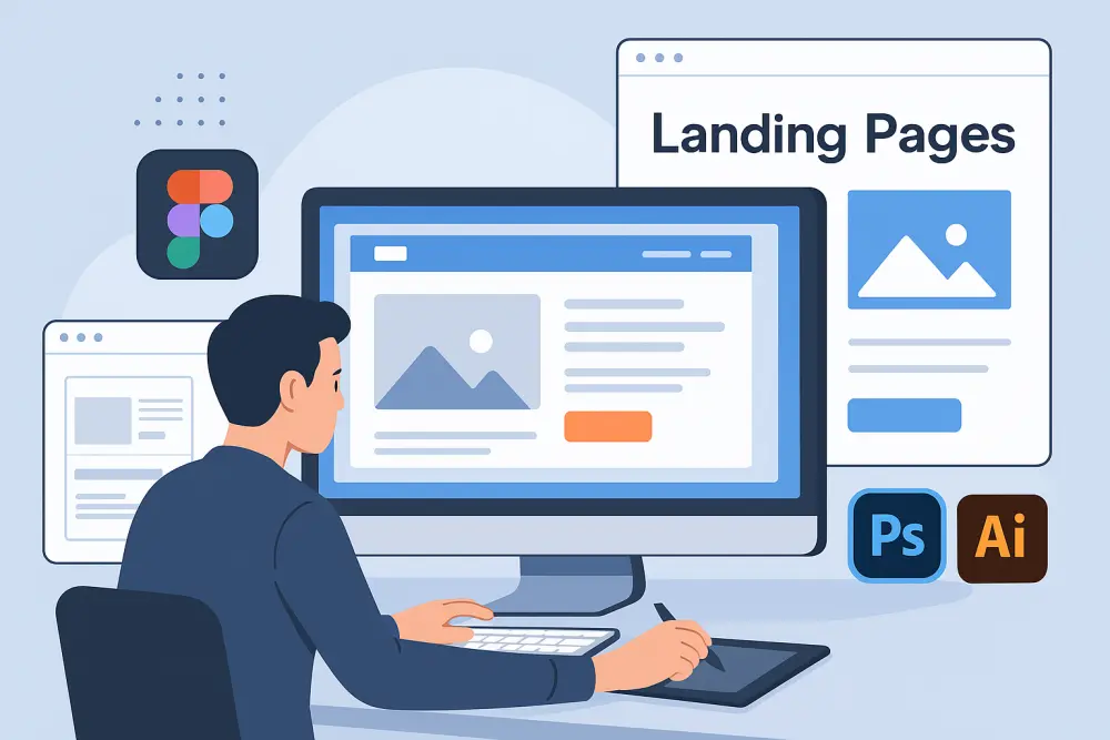 مصمم واجهات وتجربة مستخدم (UI/UX) ومتخصص في تصميم صفحات الهبوط الاحترافية